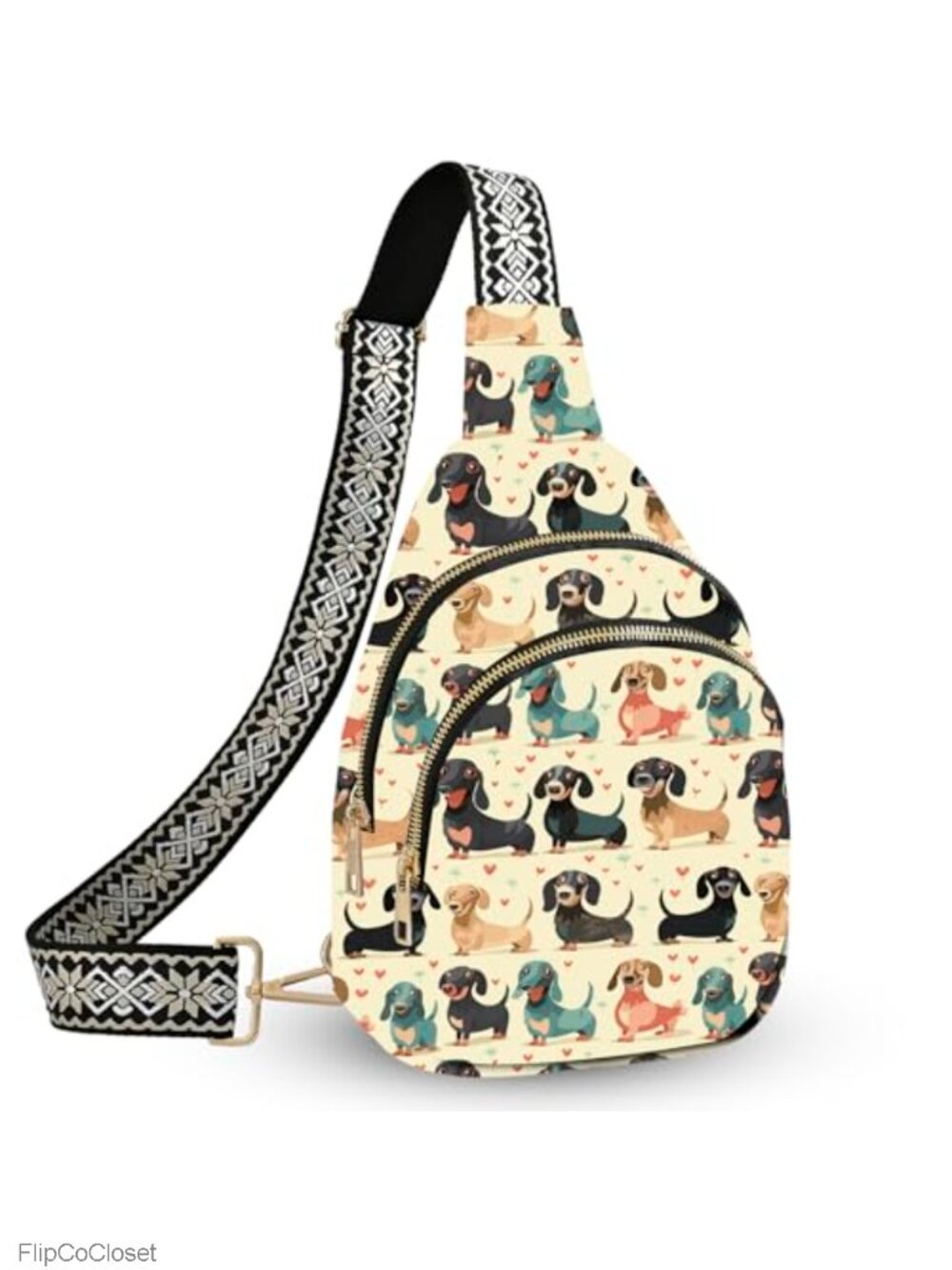 Faux Leather Sling Bag Small Crossbody Backpack Travel Shoulder Pack